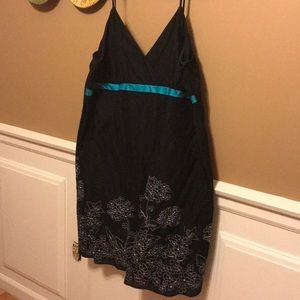 Embroidered slip dress